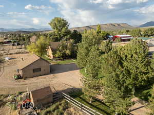 Bird's eye view featuring a mountain view