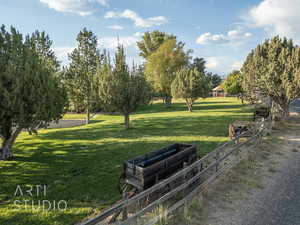 View of community featuring a lawn