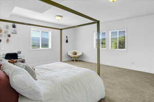 Basement South Bedroom with carpet floors and multiple windows