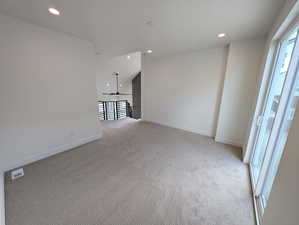 Loft area with access with deck