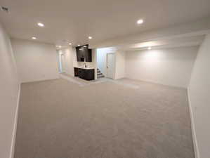 Basement family room with wet-bar -Main Home