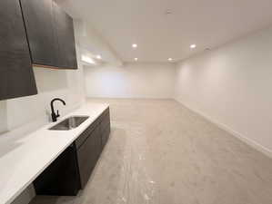 Basement family room with wet-bar -Main Home