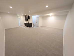 Basement family room with wet-bar -Main Home