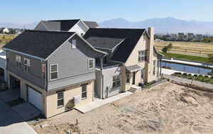 Side view of waterfront home