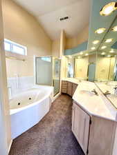 Primary Bathroom, separate tub & shower