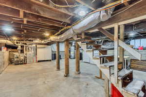 Large Open Unfinished Basement