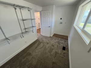 Bathroom with wood-type flooring