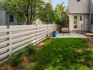 View of yard featuring a patio area