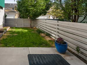 View of yard featuring a patio