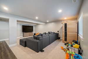 View of carpeted living room