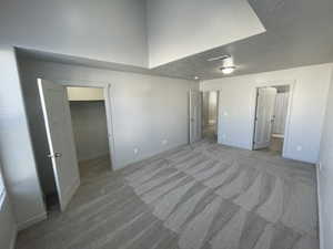 Master bedroom with walk-in closet and master bathroom.