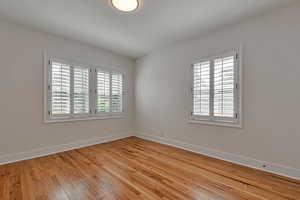 Spare room featuring light hardwood / wood-style floors