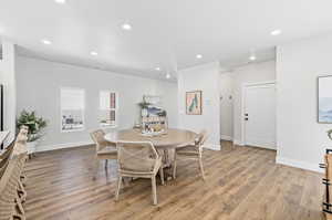 Dining room featuring light hardwood / wood-style floors