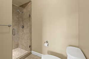 Walk in Shower in Separate Toilet Room