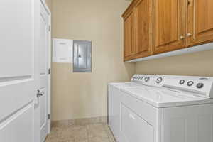 Laundry Room with Plenty of Storage- Washer & Dryer Included