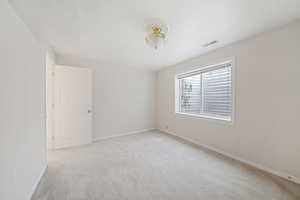 Basement bedroom.