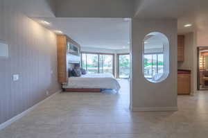 Unfurnished bedroom with a textured ceiling