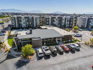 Bird's eye view featuring a mountain view