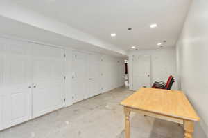 Spacious storage closets