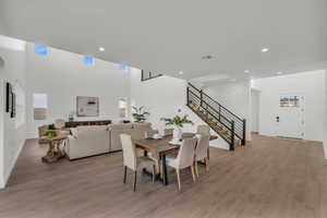 Dining area featuring light hardwood / wood-style floors