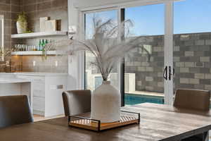 Dining space featuring a wealth of natural light