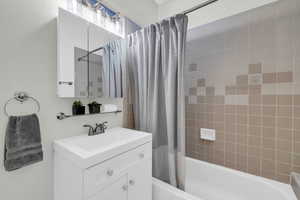 Unit 1415 Features brand new vanity, mirror, and light fixtures