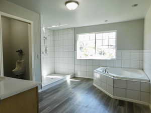 Ensuite with Large Garden Tub and Oversized Shower.