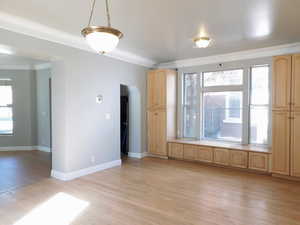 Dining Room and Built-in Hutch and Storage.