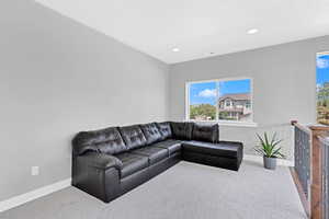 View of carpeted living room