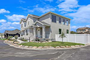 View of front of house with a front lawn