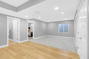 Interior space with light wood-type flooring