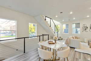 Dining room featuring light hardwood / wood-style floors