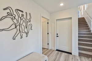 Entryway featuring light hardwood / wood-style floors