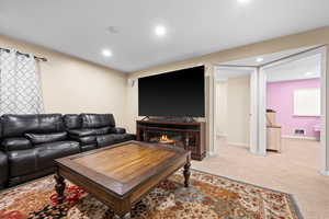 View of carpeted living room