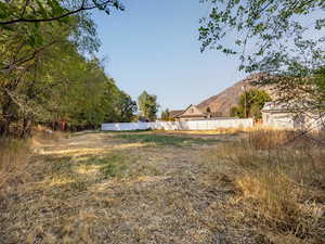 View of yard featuring a mountain view