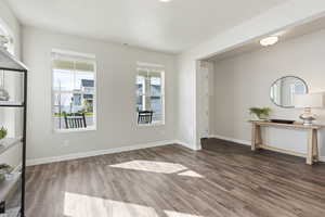 Formal Living Room repurposed into an office space.