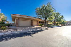 View of front facade with a garage