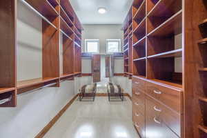 View of walk in closet