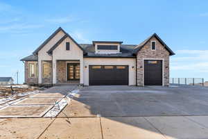 Modern farmhouse with a garage