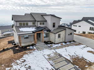 View of modern farmhouse