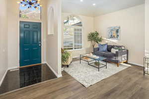 Foyer with an inviting bonus space