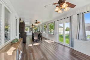 Plenty of natural light in this amazing sunroom