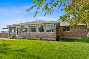 Ranch-style home with a nice backyard