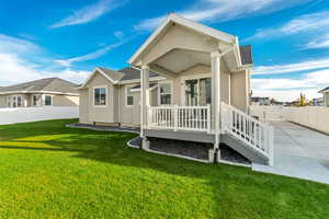 Covered Deck with Trex deck.