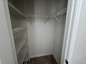 View of walk in closet