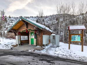 Exterior space featuring a mountain view