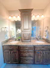 Master bathroom with double vanity