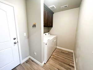 Main floor laundry off of garage, doubles as mudroom