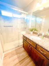 Guest bathroom with walk-in shower