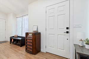 Foyer featuring light hardwood / wood-style floors